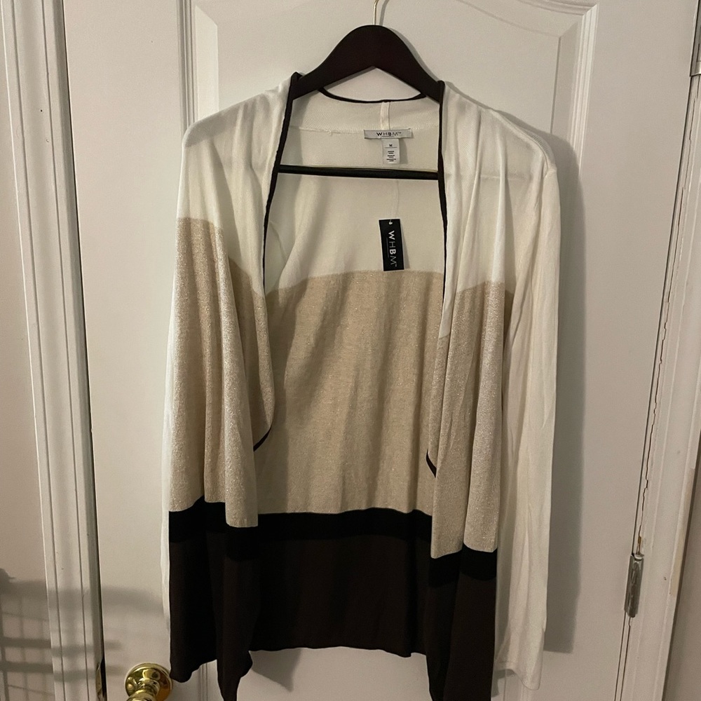 Womens Multi-Tone Cardigan Sweater. Size M